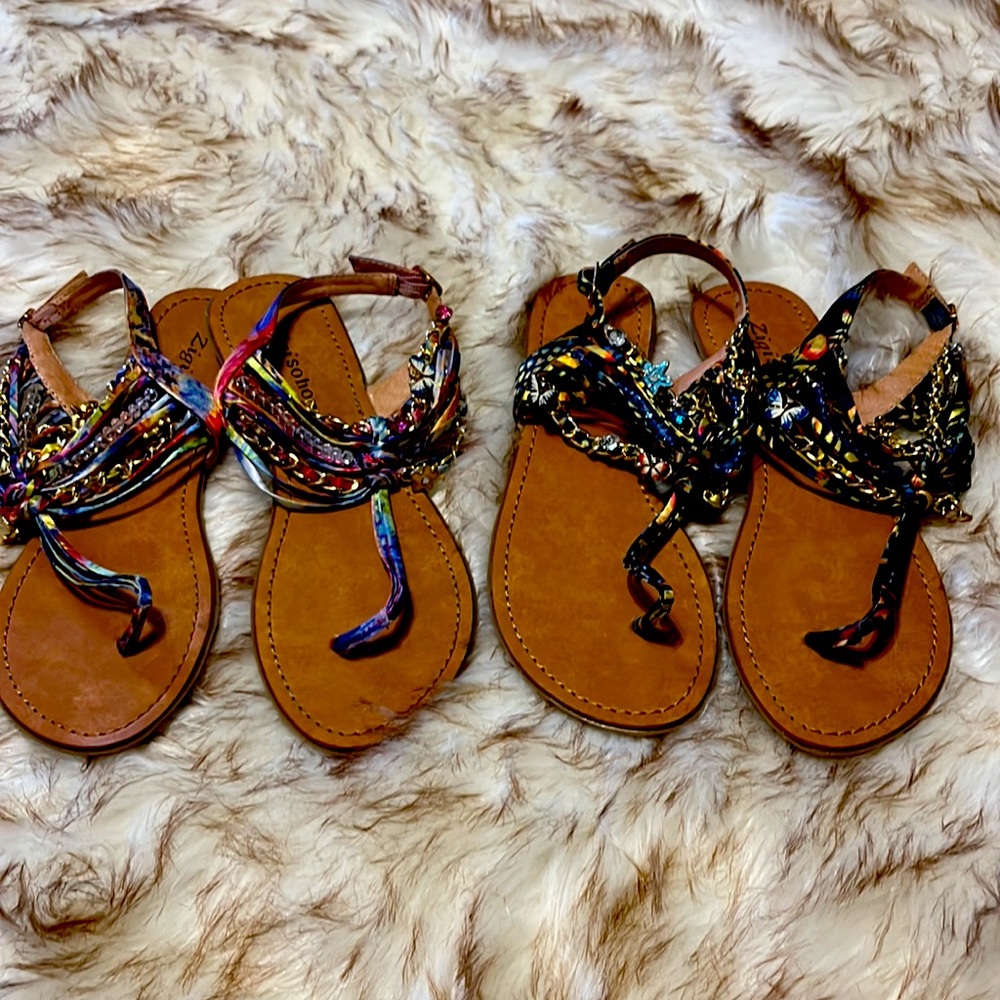 Zigi Soho colorful sandals 2 Pair